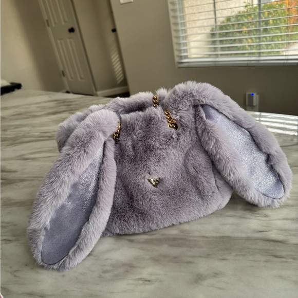 Kate Spade Plush Lavender Bunny Ear Purse - Picture 1 of 8